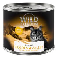 Wild Freedom, 6 x 200 g, 5 + 1 zadarmo! - Adult   Golden Valley Sterilised – králičie a kuracie (6 x 200 g)