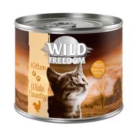 Wild Freedom, 6 x 200 g, 5 + 1 zadarmo! - "Wide Country" - Kitten teľacie & kuracie (6 x 200 g)