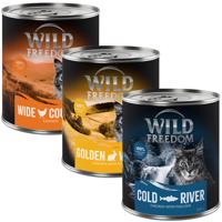 Wild Freedom Adult 6 x 800 g –bez obilnín - miešané balenie (2 x kuracie, 2 x treska, 2 x králičie)