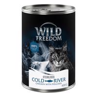 Wild Freedom Adult Sterilised 6 x  400 g – bez obilnín - Cold River – kuracie a treska