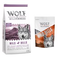 Wolf of Wilderness granule 12 kg + snack 180g zadarmo! - "Wild Hills" - kačacie + Wide Acres Chicken 180g