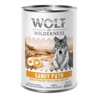 Wolf of Wilderness konzervy, 12 x 400 g - 10 + 2 zdarma - Sandy Path - hydina s kuracím