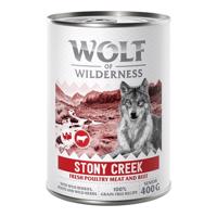 Wolf of Wilderness konzervy, 12 x 400 g - 10 + 2 zdarma - Stony Creek - hydina s hovädzím