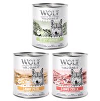 Wolf of Wilderness konzervy, 24 x 800 g - 10 % zľava - 2x hydinové s kuracím, 2x hydinové s jahňacím, 2x hydinové s hovädzím