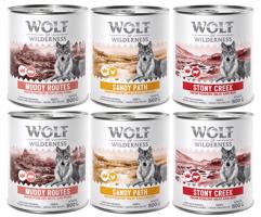 Wolf of Wilderness miešané balenia - 10% zľava - Senior (6 x 800 g) - s množstvom čerstvej hydiny miešané balenie