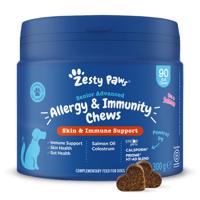 Zesty Paws Senior Allergy & Immunity s lososom - výhodné balenie: 2 × 90 žuvacích tabliet