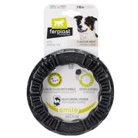 Žuvací krúžok Ferplast Smile, čierny - Veľkosť M: Ø 16 x H 3,2 cm